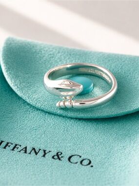 Authentic Tiffany & Co Elsa Peretti Snake Ring + COA